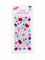 Renkli Büyük Kare Yüz-Saç-Vücut Bedazzle Sticker Set
