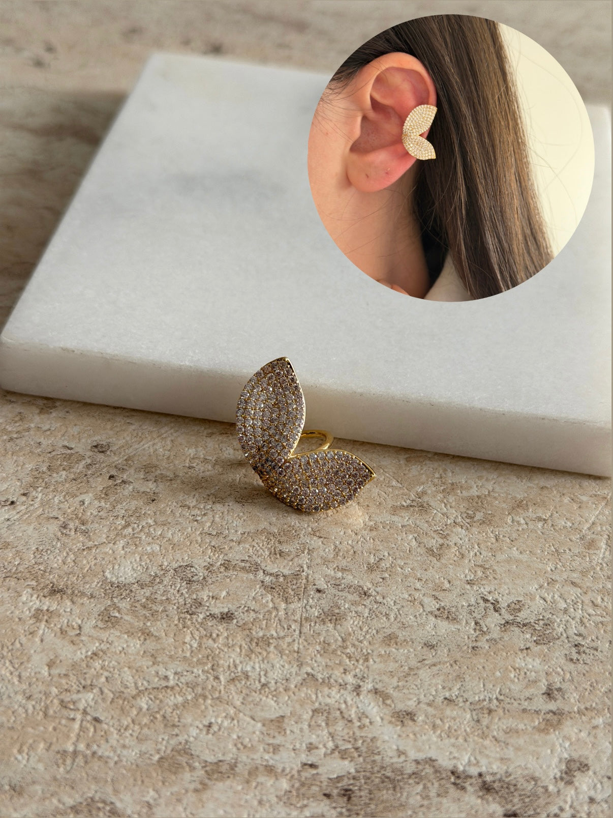 Balina Kuyruğu Kadın Earcuff Kıkırdak Küpe