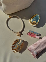İstiridye Metal Toka - Gold