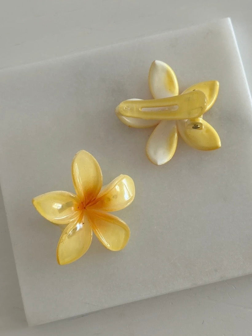 İkili Mini Mandal Aloha Toka (sarı)