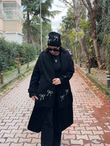 Kurdele Atkı & Bere Takım - Siyah