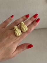 Ananas Gold Kadın Küpe