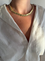 Yılan Deri Görünümlü Pul Choker Kolye