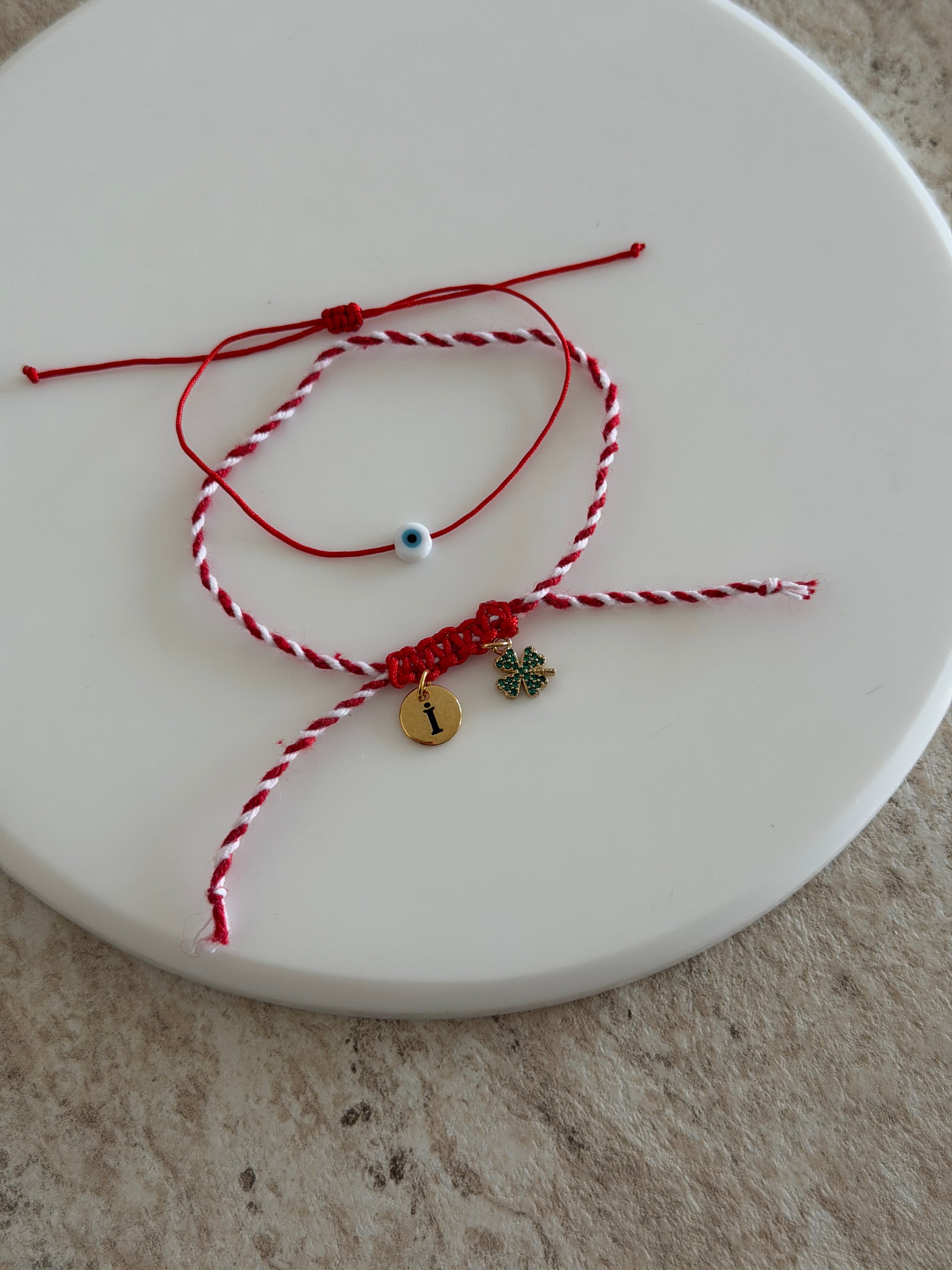 Kişiye Özel Marteniçka Bileklik (4 Yapraklı Yeşil Yonca)