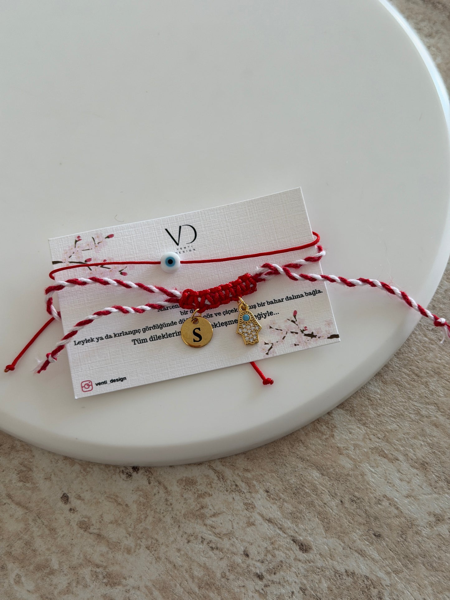 Kişiye Özel Marteniçka Bileklik (Mavi Taş FatmaAna Eli)