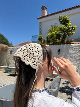 İstiridye Örgü Bandana