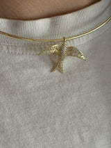 Kuş Tasarım Gold Choker Kadın Kolye