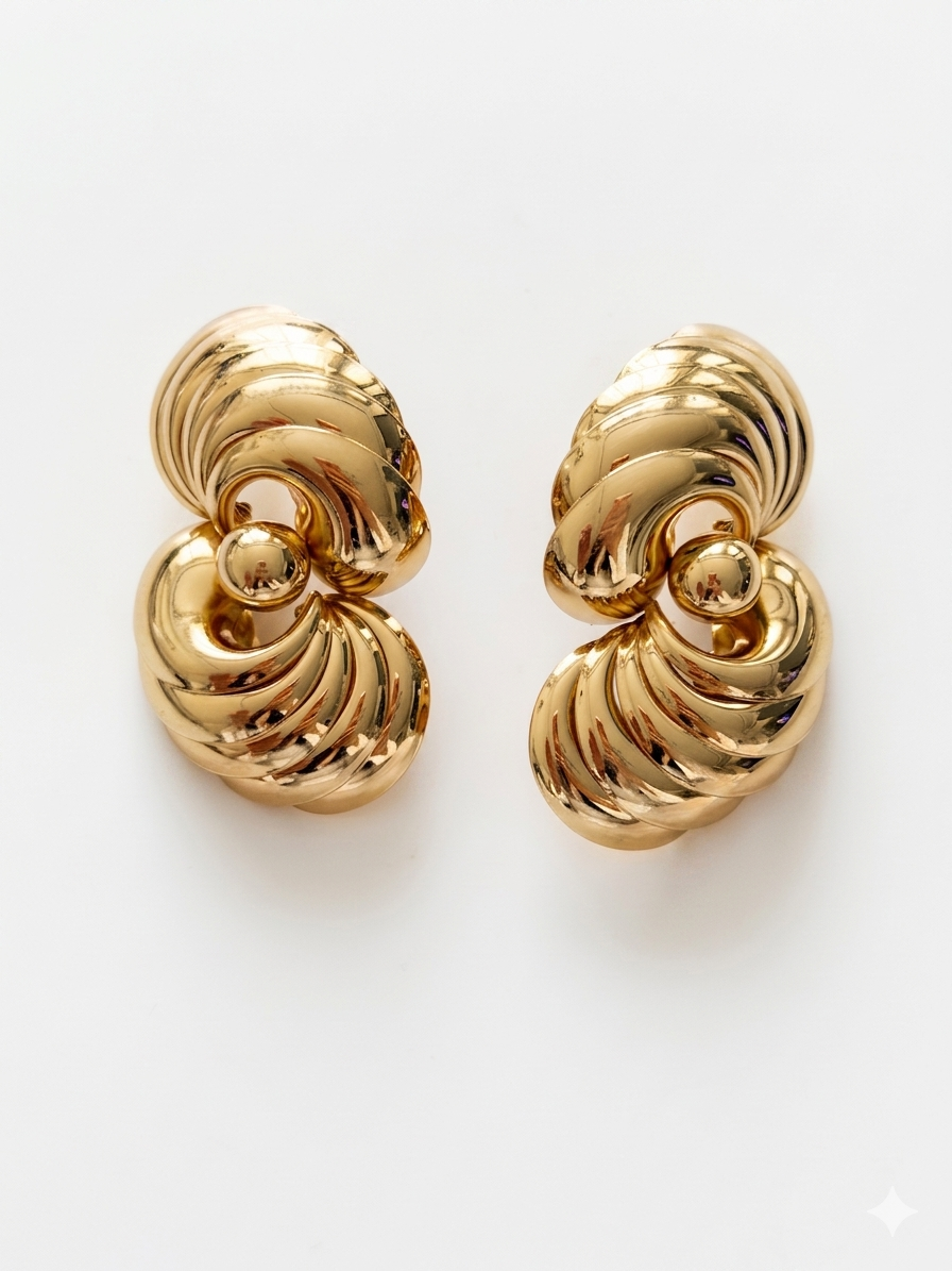 Kabuk Gold Kadın Küpe