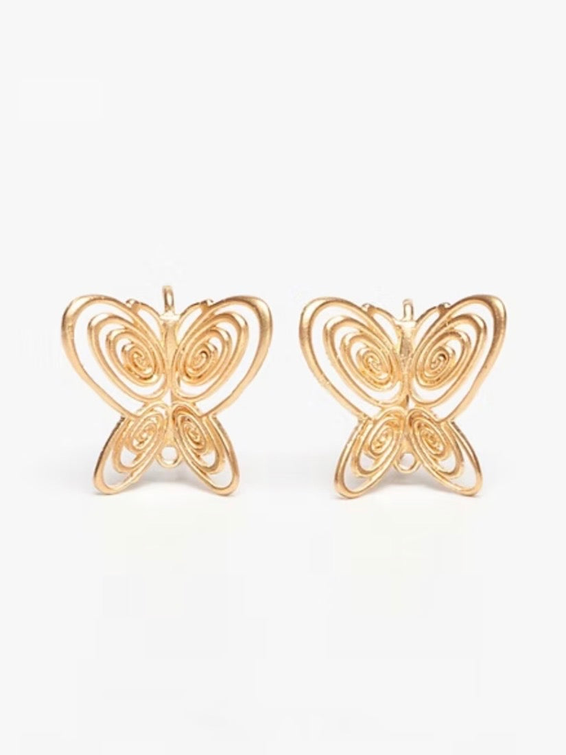 Füsun Kelebek Küpe - Gold