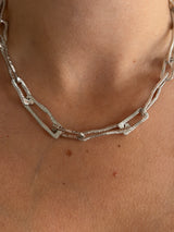Gümüş Parça Choker Kadın Kolye