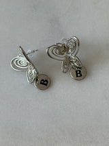 Harfli Füsun Kelebek Küpe - Gümüş