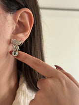 Harfli Füsun Kelebek Küpe - Gümüş