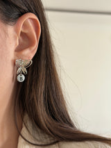 Harfli Füsun Kelebek Küpe - Gümüş