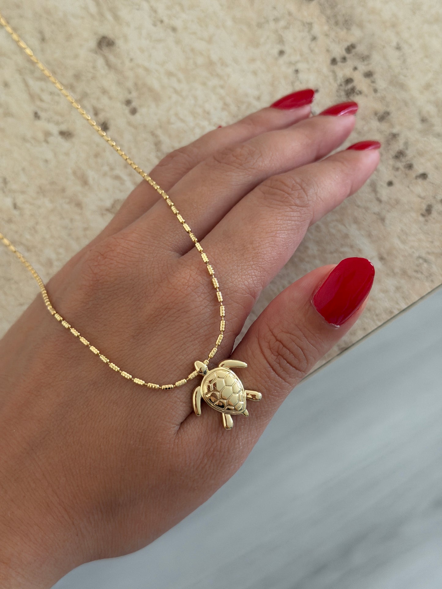 Caretta 14K Altın Kadın Kolye - 55 cm