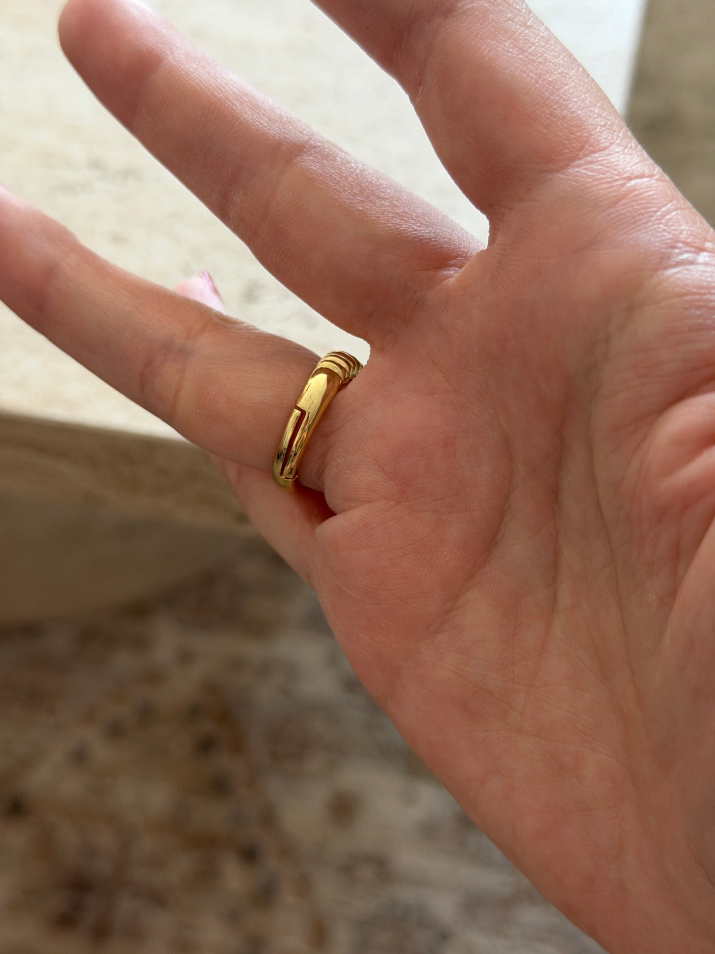 Nazar Taşlı Gold Kadın Yüzük