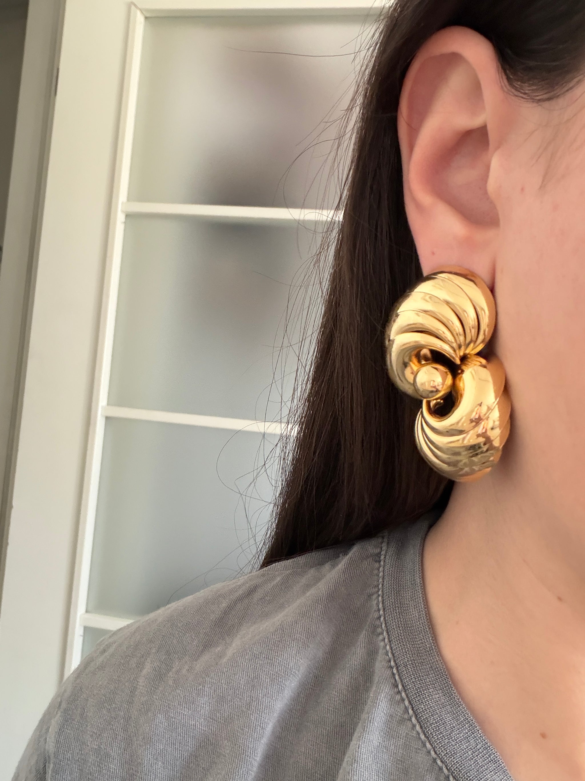 Kabuk Gold Kadın Küpe