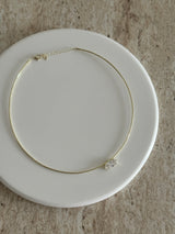 Tek Taş Hailey Altın Kaplama Chocker Kadın Kolye