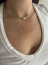 Tek Taş Hailey Altın Kaplama Chocker Kadın Kolye