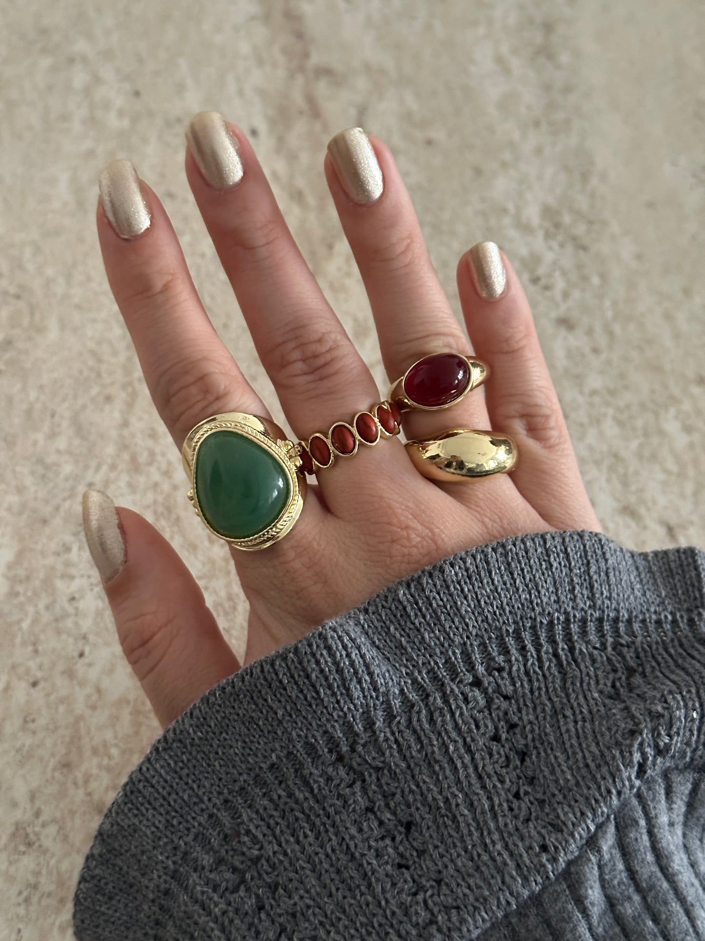Boheme Pinterest Kadın Yüzük Set (4'lü set)