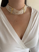 Kelebek İnci Choker Kadın Kolye
