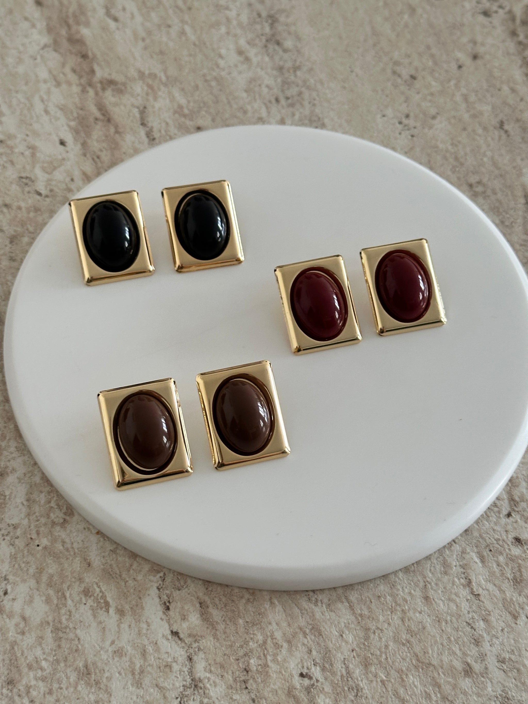 Kare Pinterest Renkli Kadın Küpe