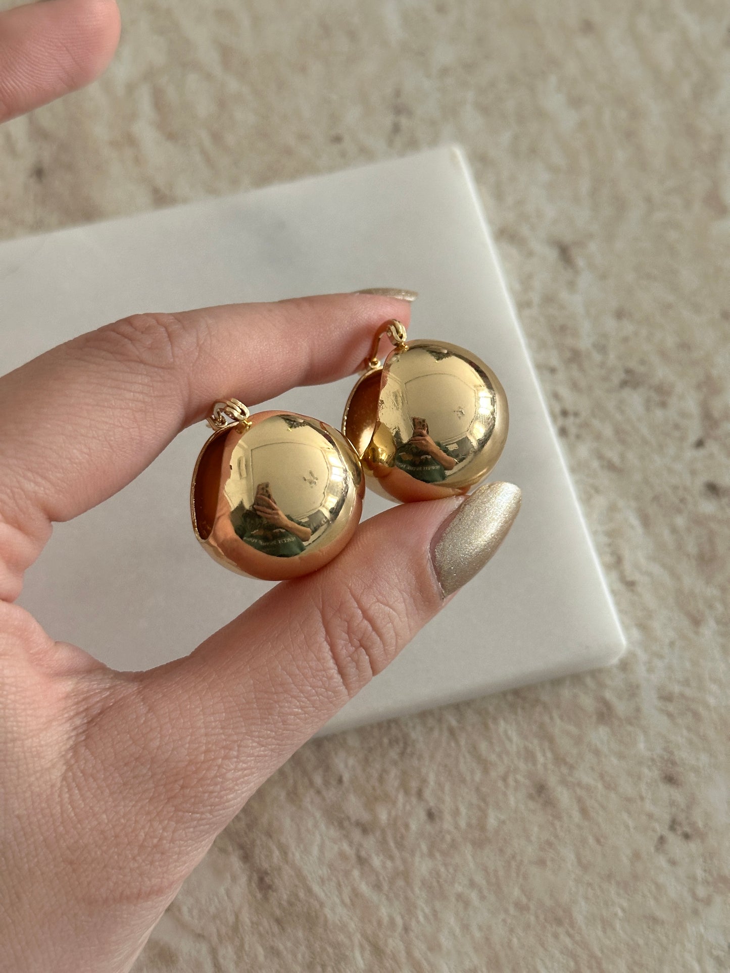 Top Halka Gold Kadın Küpe