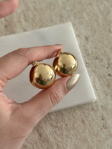 Top Halka Gold Kadın Küpe