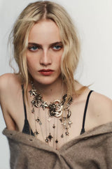 Güneş Ay Tasarım Choker Kolye