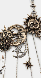 Güneş Ay Tasarım Choker Kolye