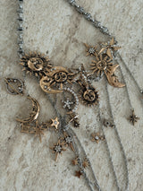 Güneş Ay Tasarım Choker Kolye