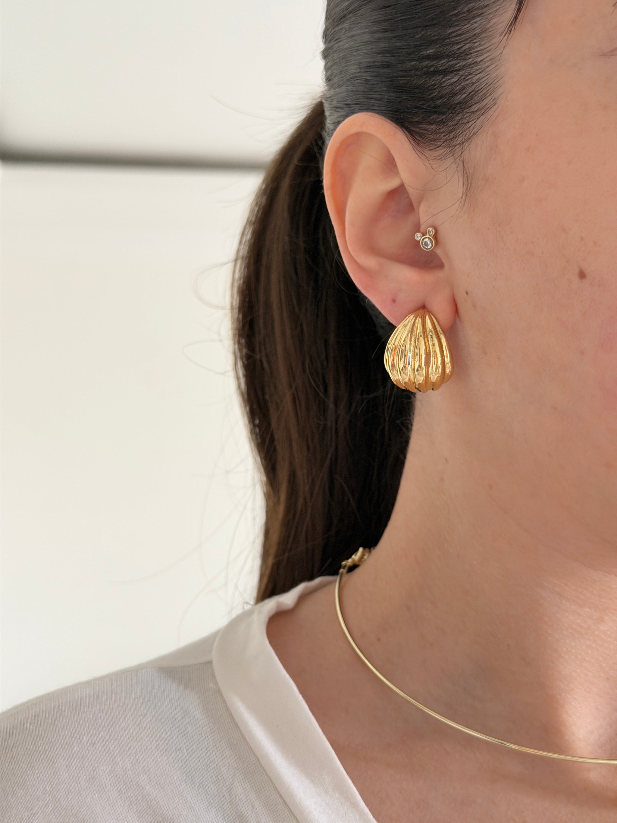 Mini Basic Gold Kadın Küpe