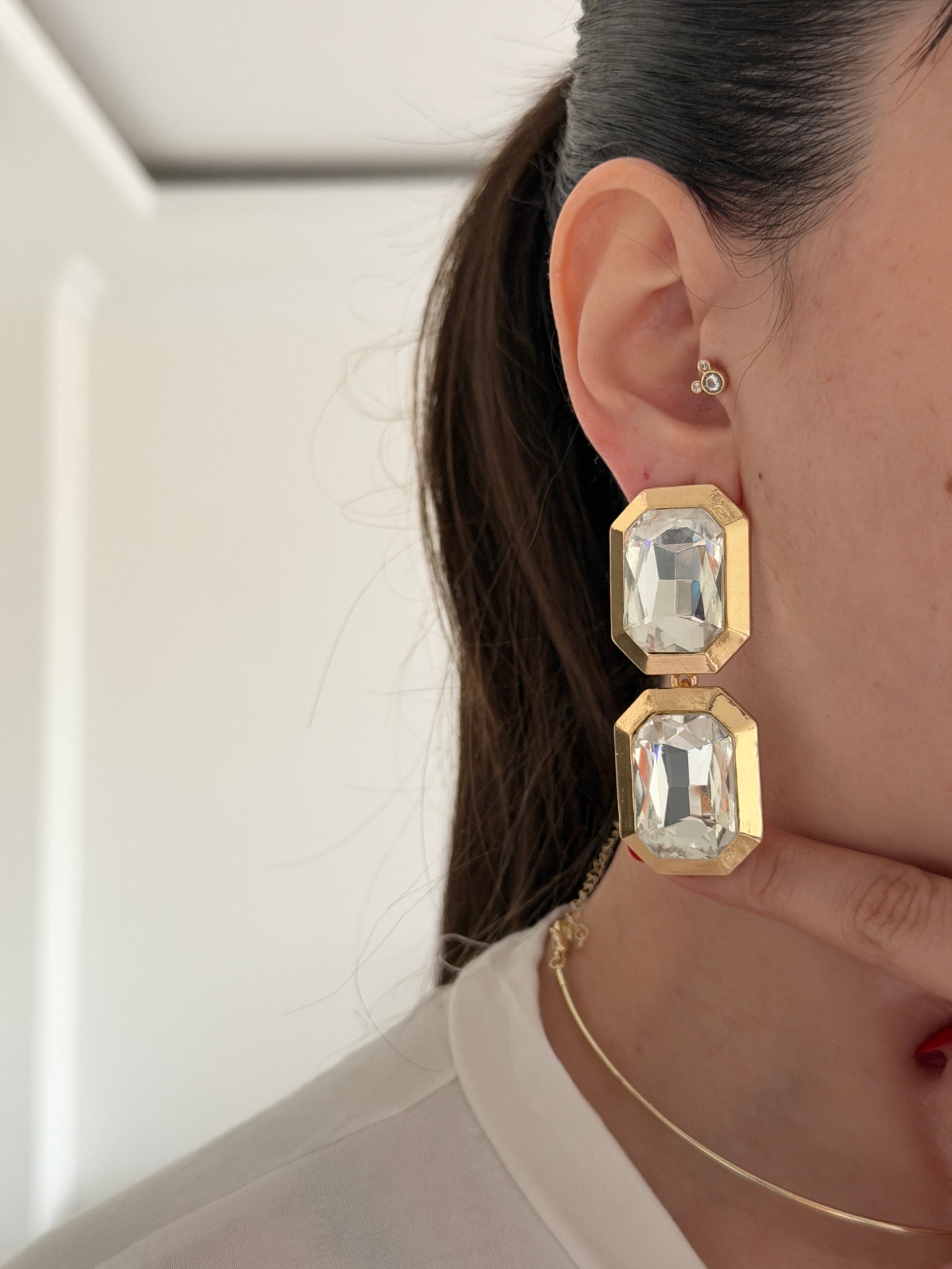 Markiz Baget Sarkıntılı Gold Kadın Küpe