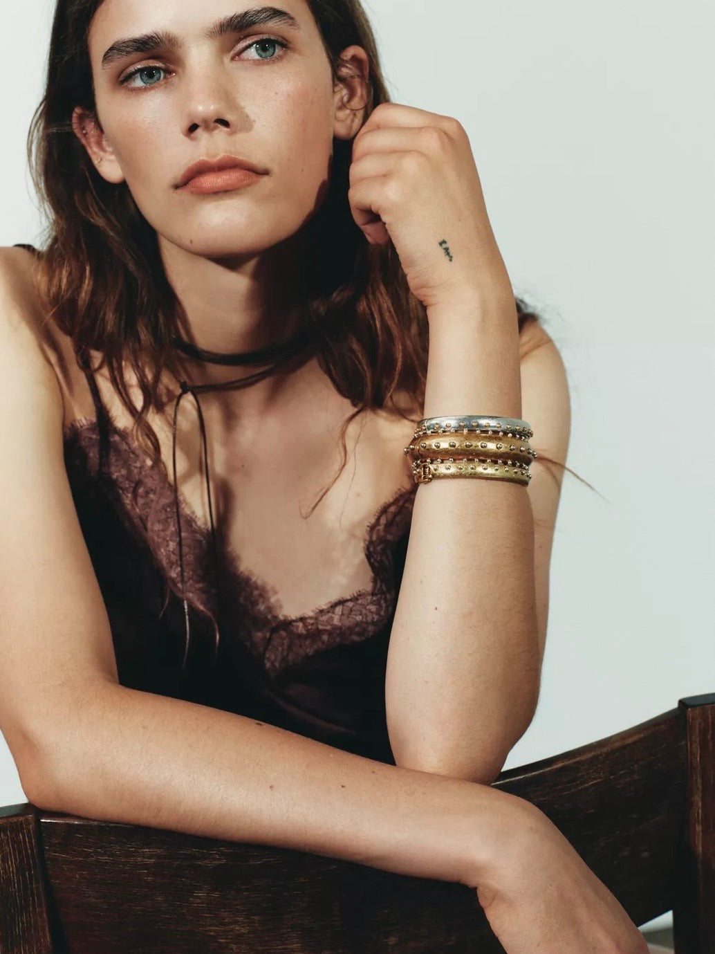 3'Lü Gold Gümüş Parçalı Kadın Bilezik