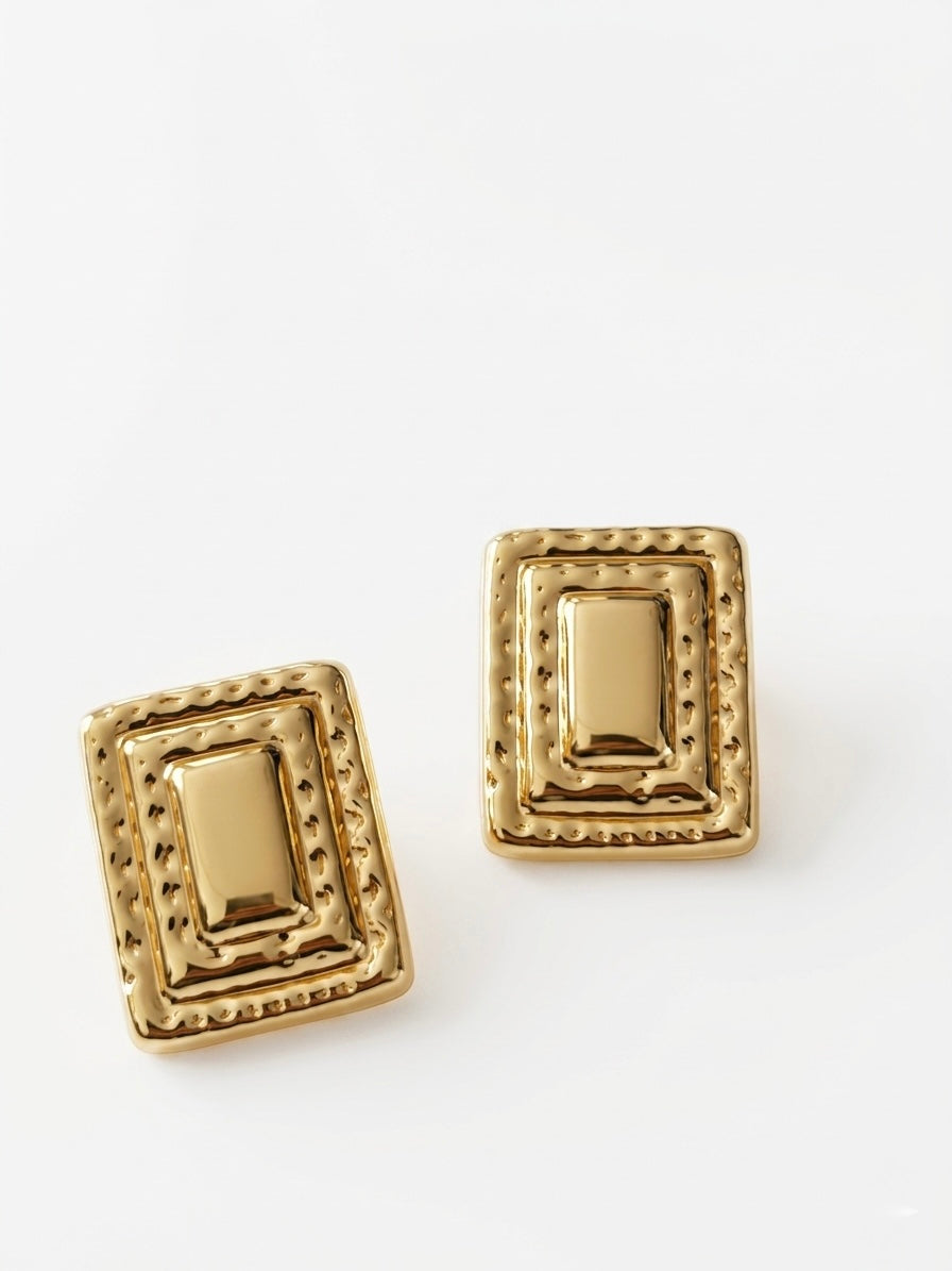 Vintage Basic Gold Kadın Küpe