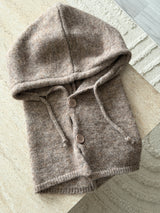 Düğmeli Kadın Balaklava - Boz Kahve