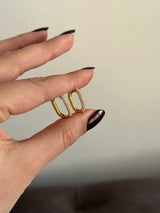 '01' 925 Ayar Gümüş Dik Taş Kadın Küpe