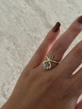 Tüy Gold Gümüş Zirkon Taş Kadın Yüzük