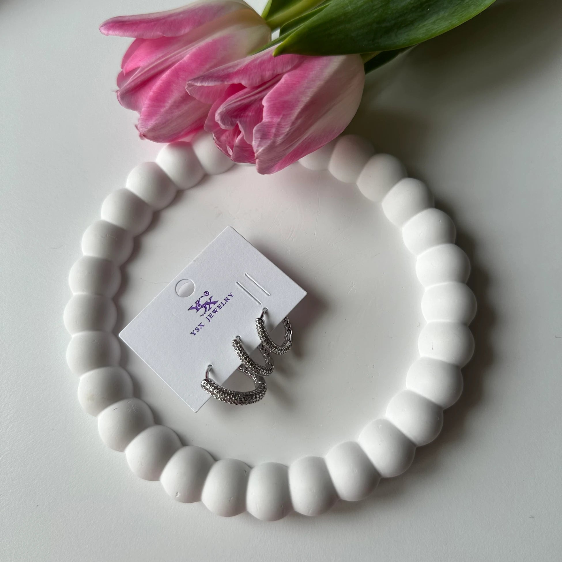 Zirkon Halka Set Küpe