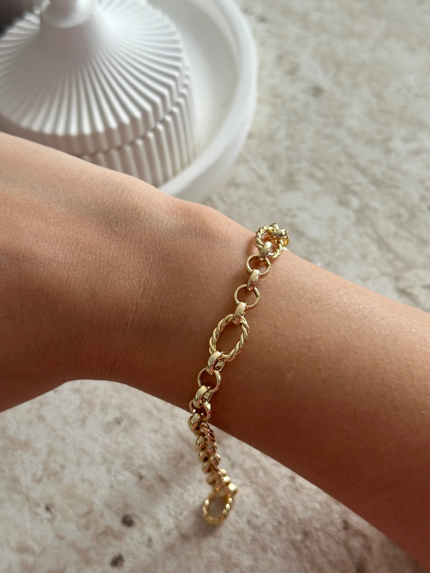 14K Halka Zincir Kadın Bileklik