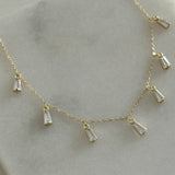 Sarkıntılı Beyaz Taş Kuyumcu İşçiliği Kadın Kolye