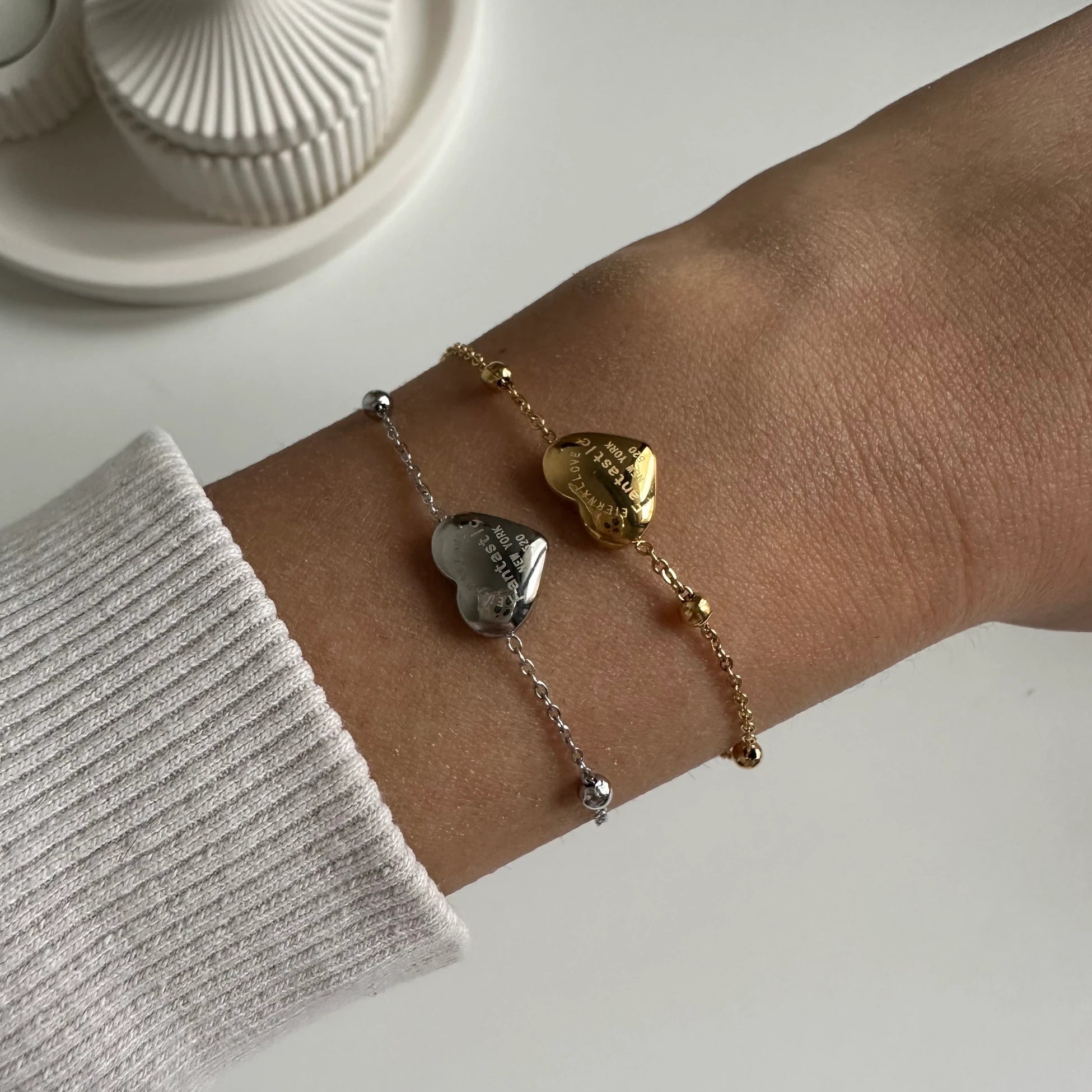 Mini Kalp New York Çelik Bileklik