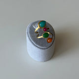 Renkli Taş Çelik Yüzük