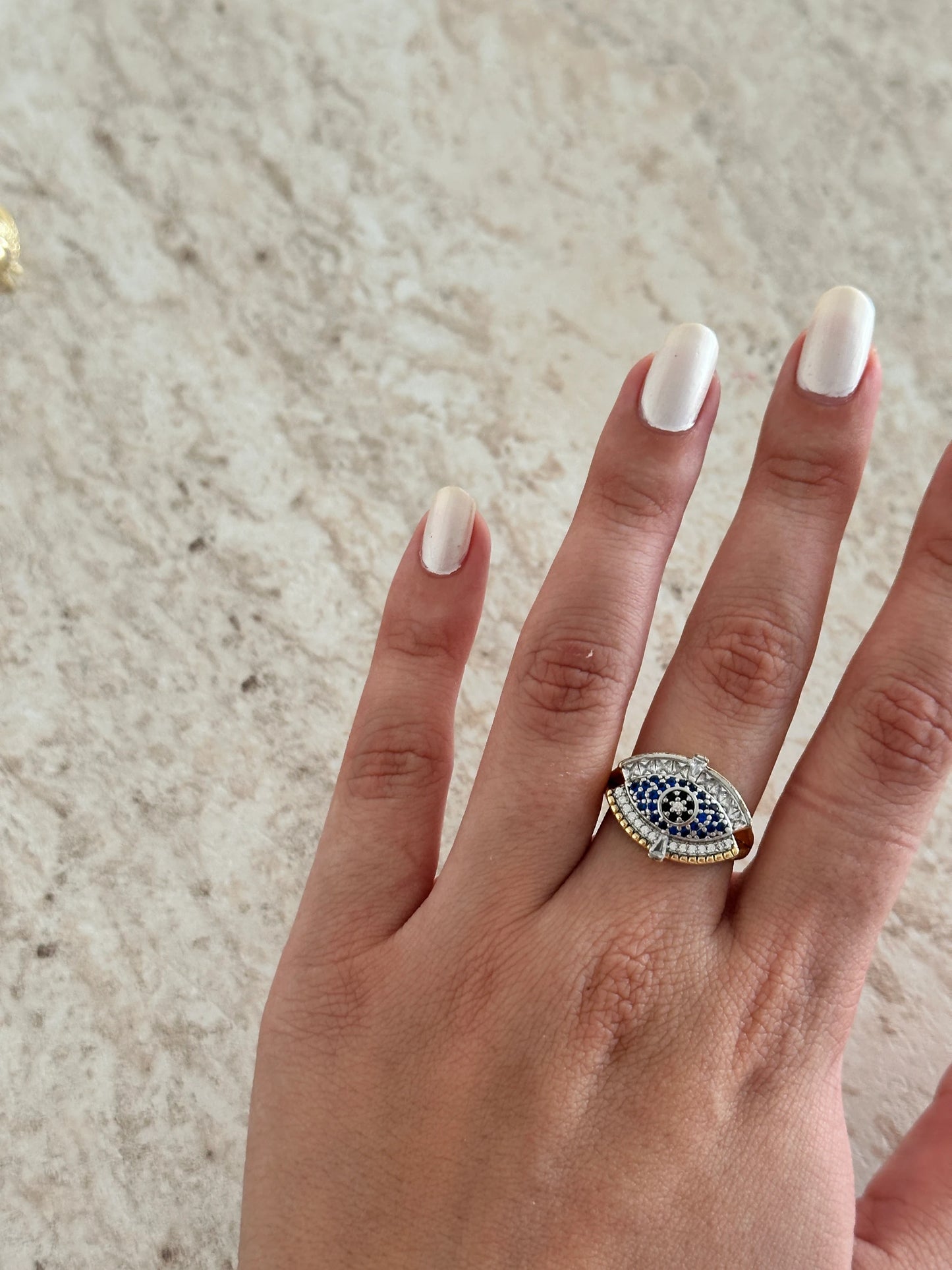 Zirkon Taş Göz Kadın Yüzük