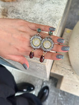 Gümüş Ay Çiçeği Kadın Küpe