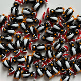 Yılbaşı Penguen Murano Cam Boncuk Kişiye Özel Harf Kadın Şans Bilekliği