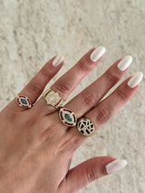 Bordo Taş Kadın Yüzük