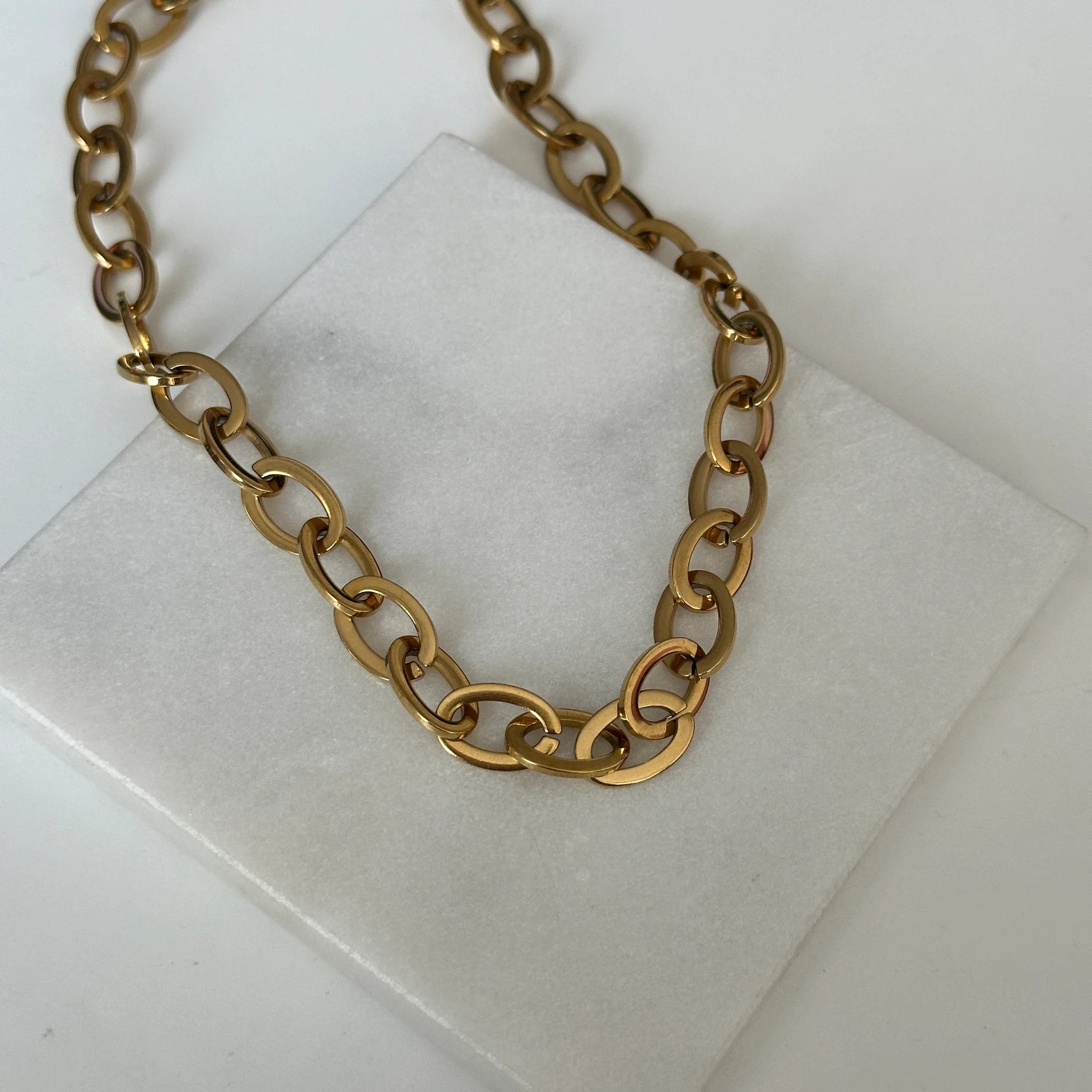 Halka Zincir Çelik Kadın Kolye