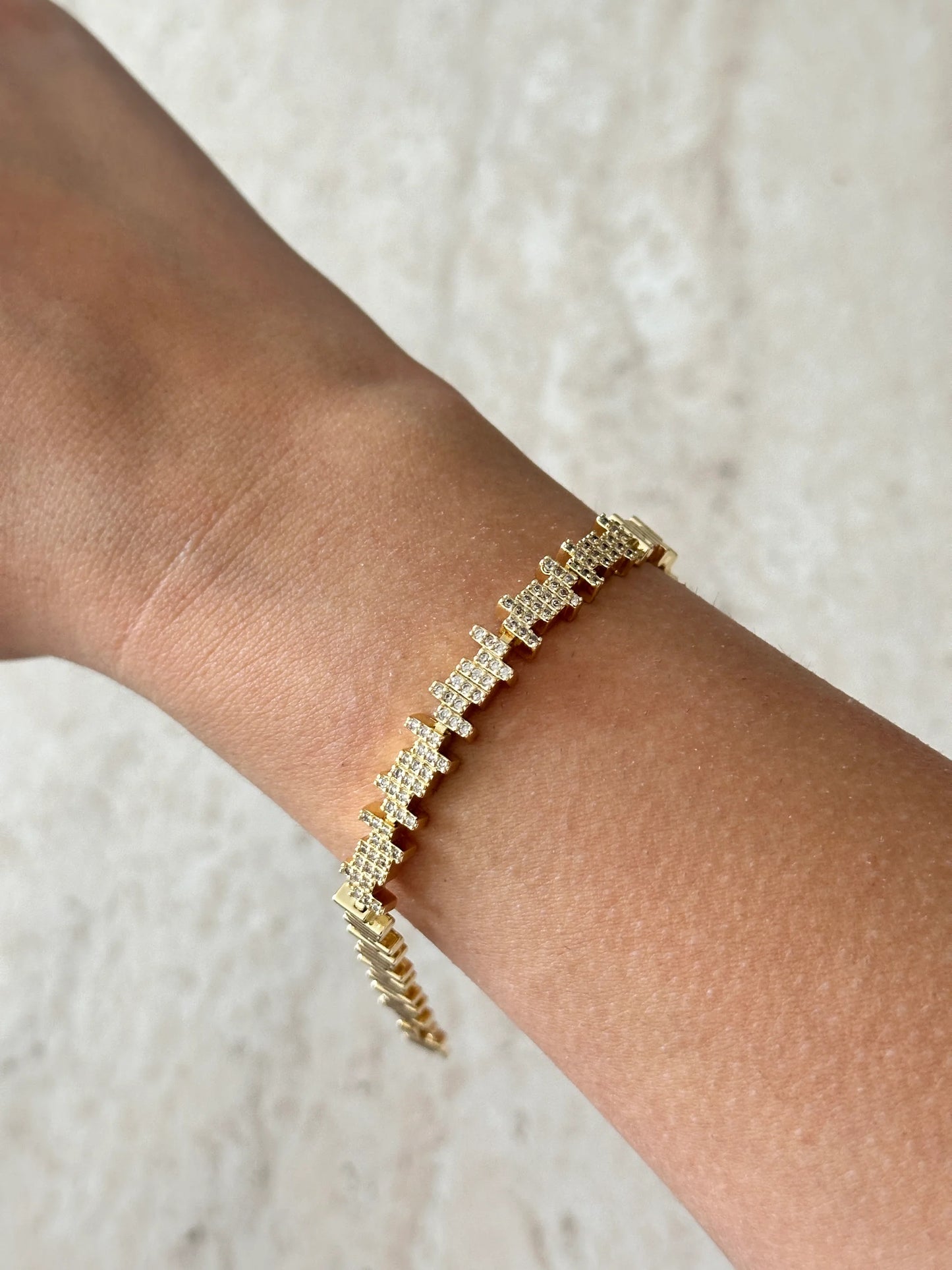 Parçalı Gold Kadın Bileklik