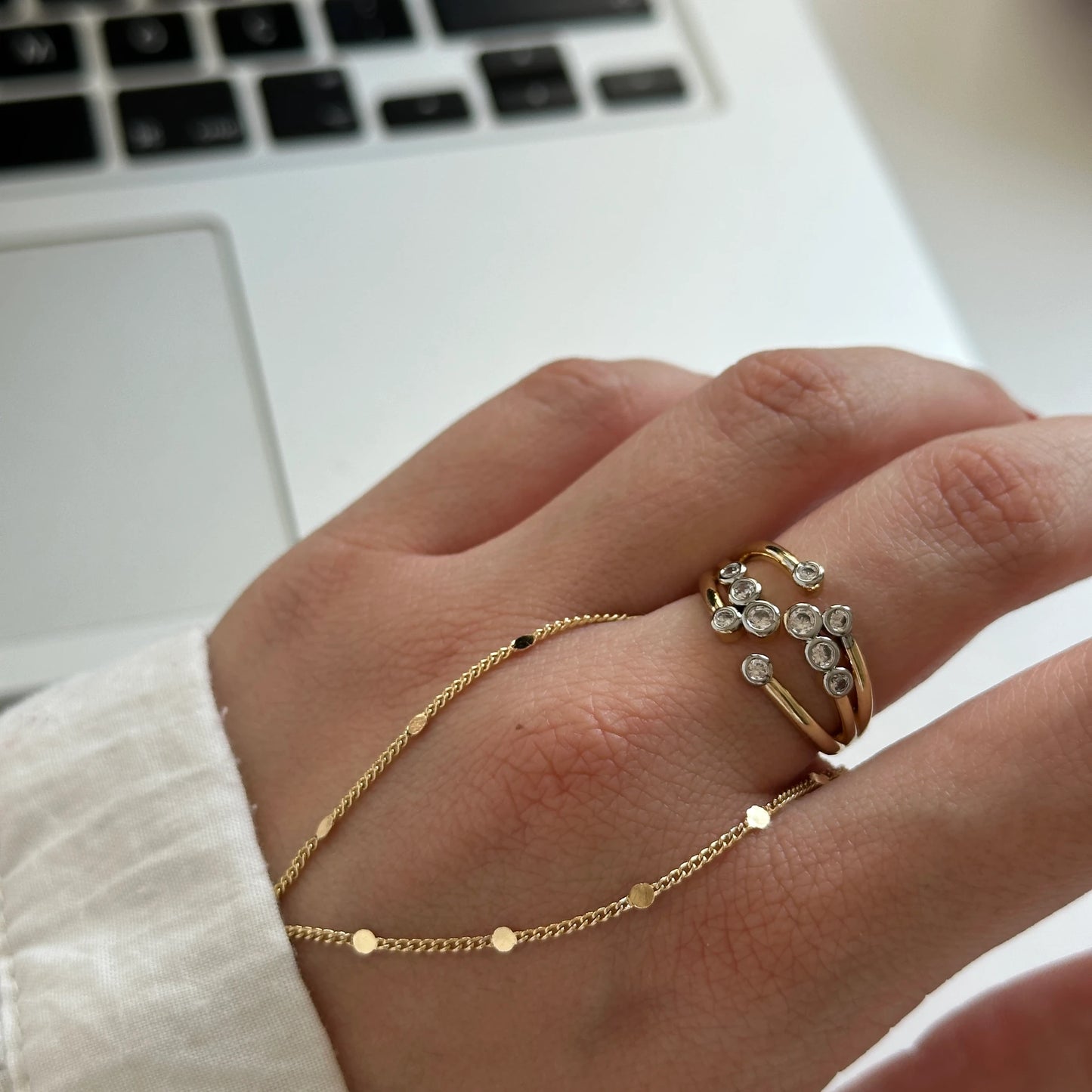 Top Taş Kadın Yüzük