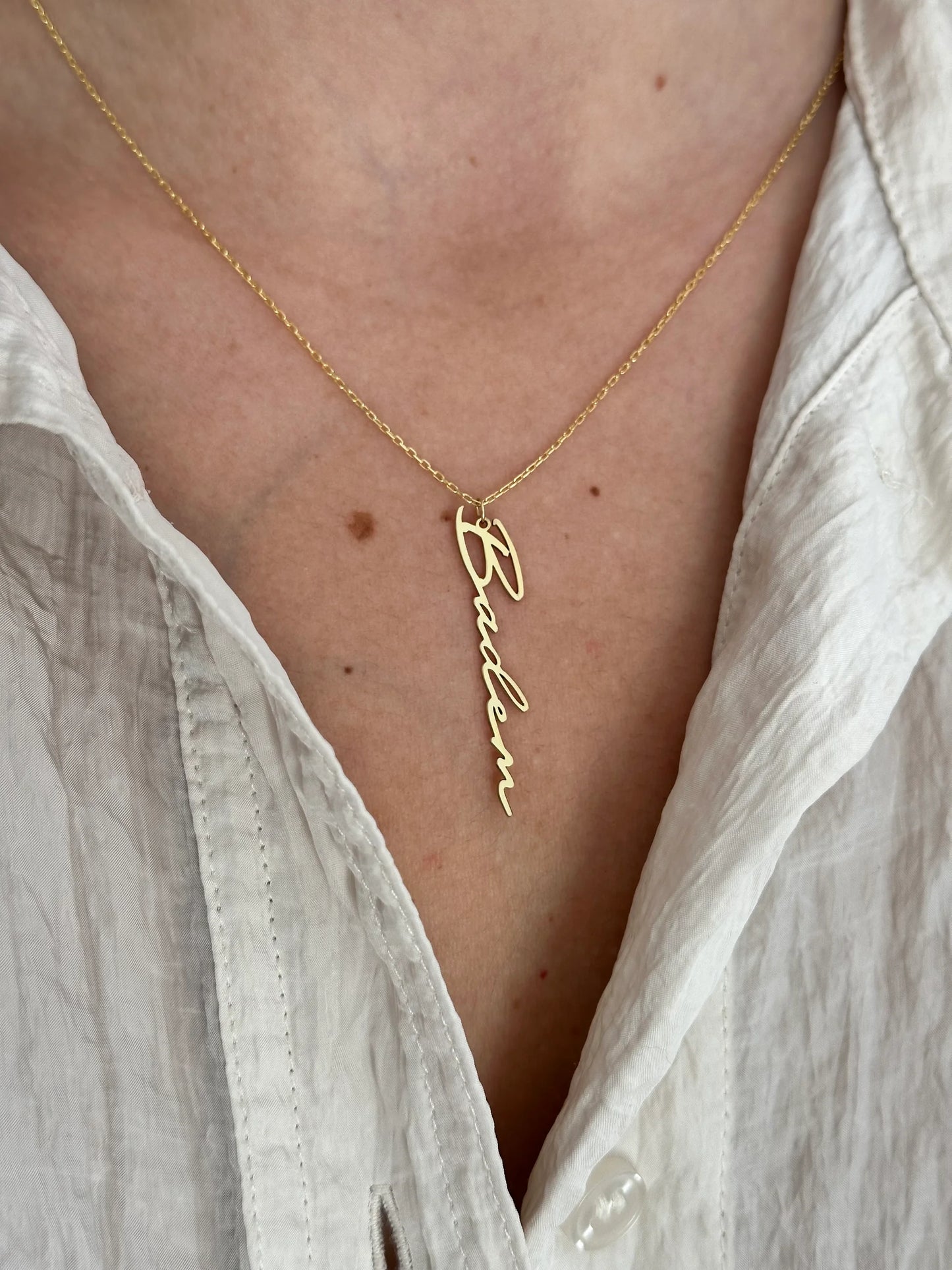 İmza İsim Kolye (925 ayar gümüş)